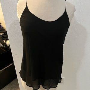 black sleeveless top
